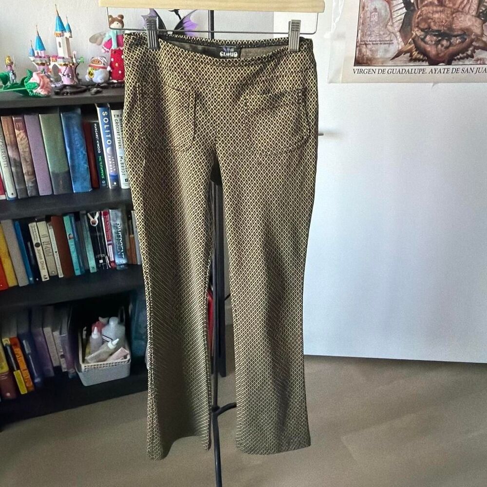 Cloud Women's Brown Check Straight Leg Pants Size Small